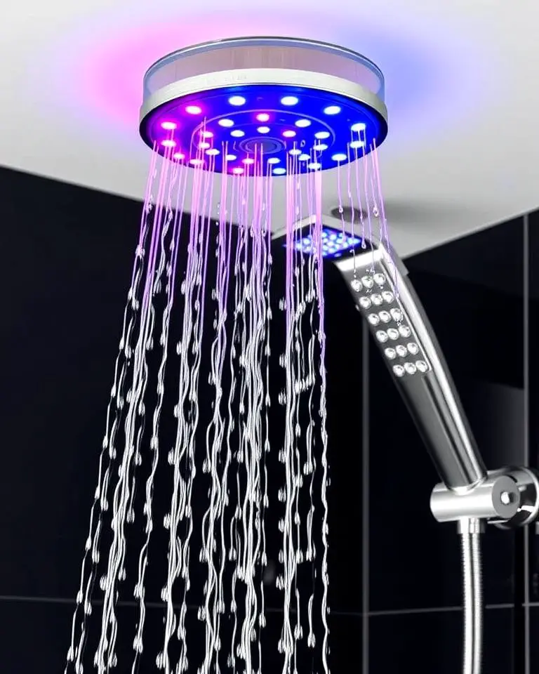 Showerhead with Built-In LED Lights