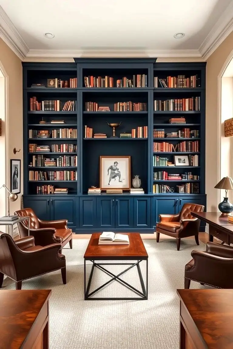 Navy Blue and Timeless Beige