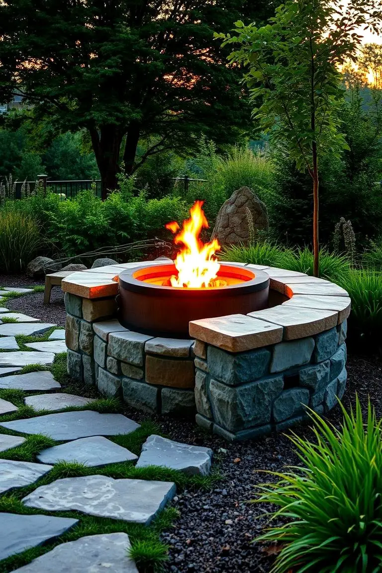 Beside the Garden Path Fire Pit