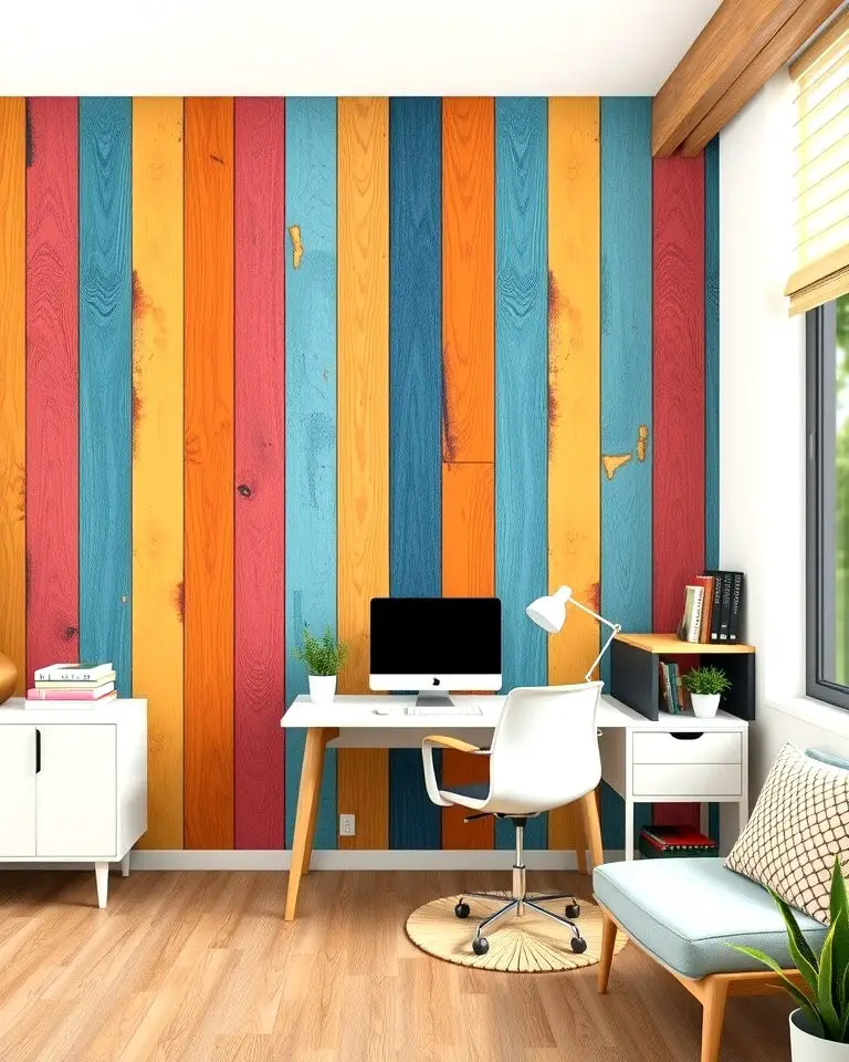 Painted Wood Accent Wall