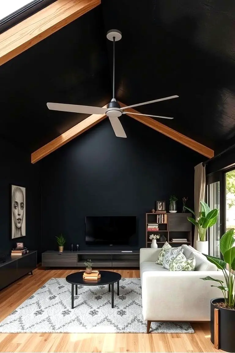 Eco-Friendly Black Ceiling Ideas