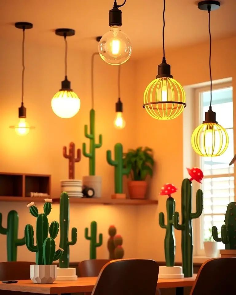 Cactus-Shaped Light Fixtures