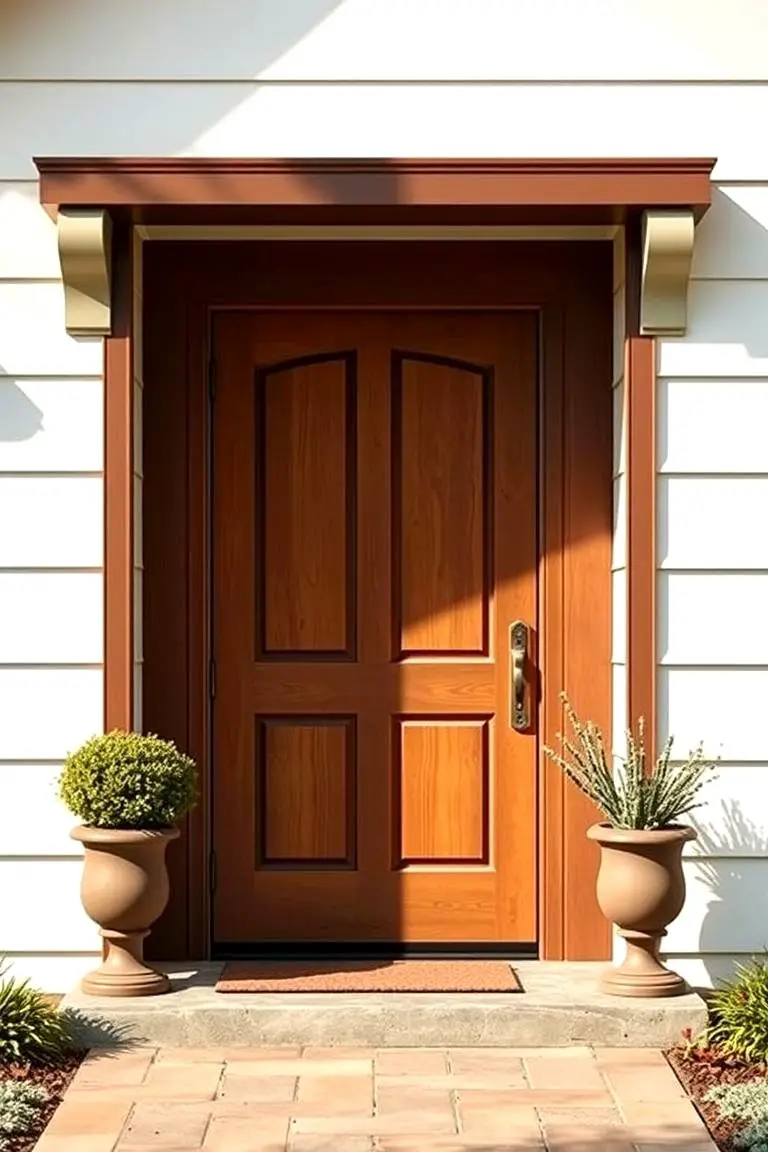 Farmhouse Door with Bold Trim