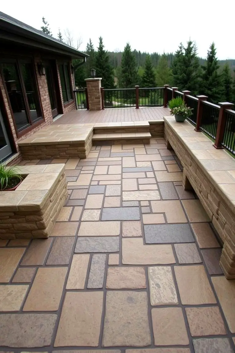 Natural Stone Textured Deck