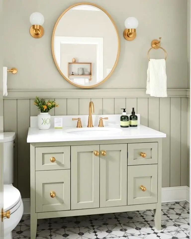Sage Green Vanity