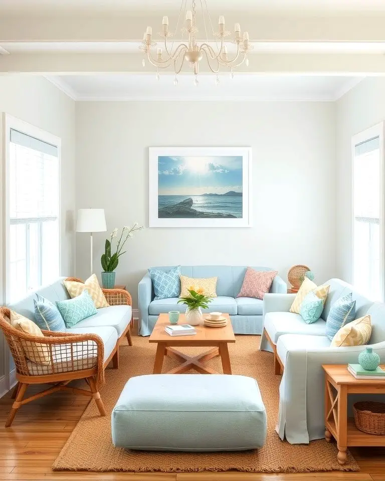 Coastal Vibes with Soft Blues