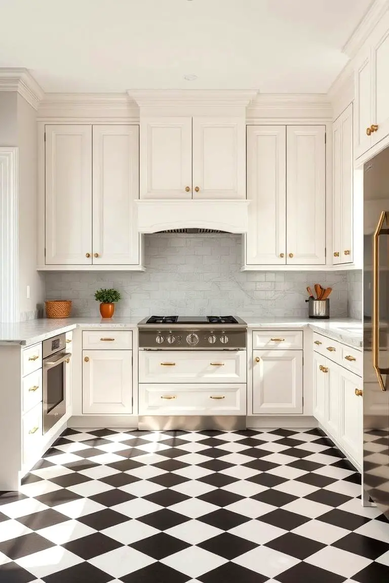 Sophisticated Checkerboard Floors