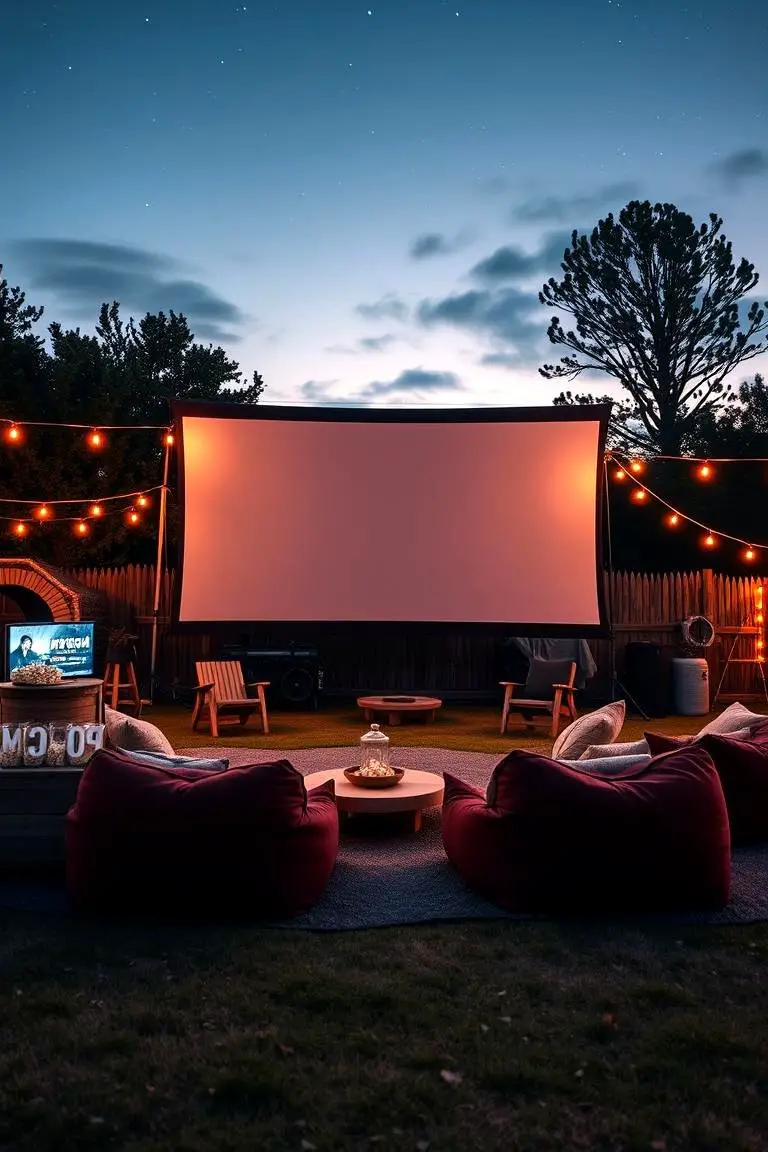 Outdoor Movie Night Graduation Party