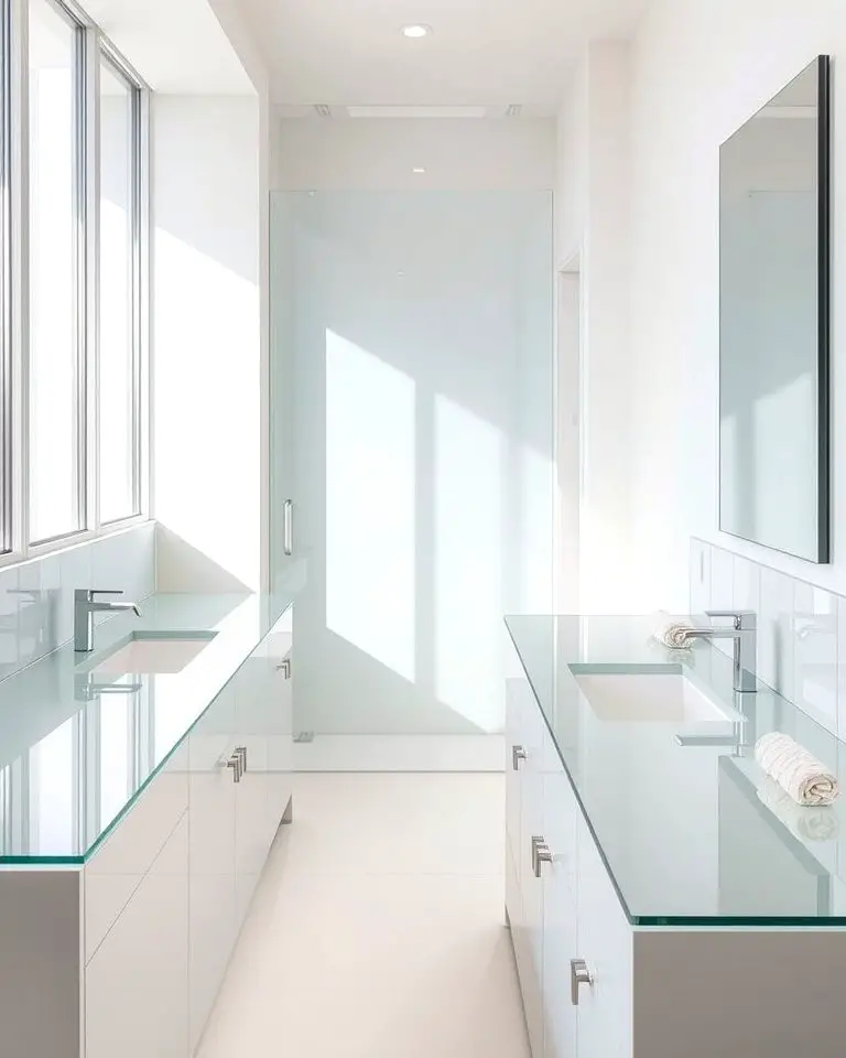 Glass Countertops for Sleek Sophistication