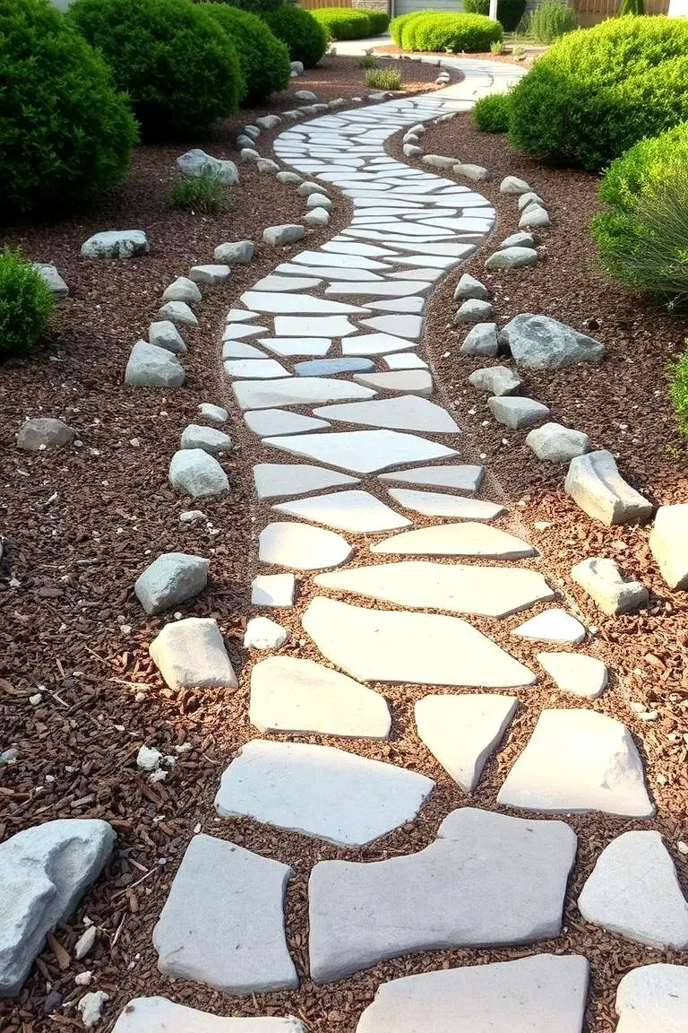 Curved Rock Pathway