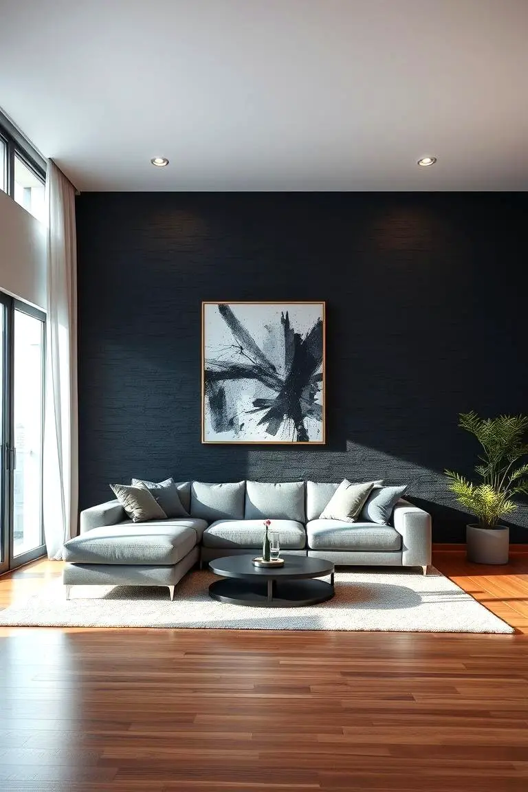 Elegant Black Accent Wall