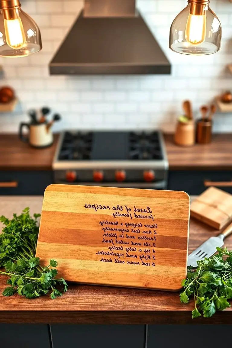 Custom Engraved Recipe Cutting Board