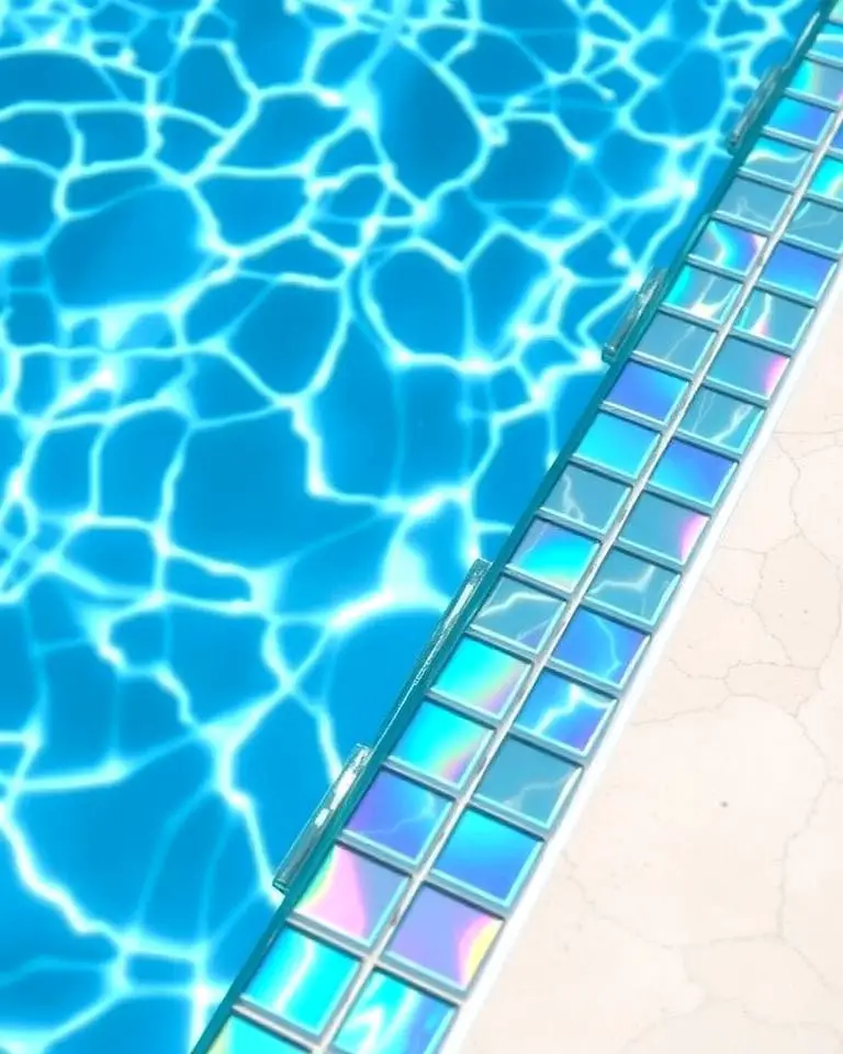 Glass Tiles with Iridescent Finish