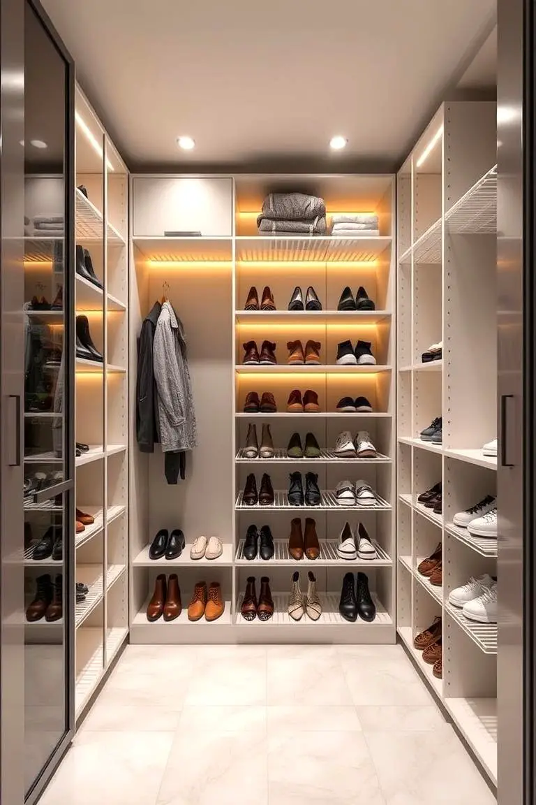 Installing an Adjustable Shoe Rack System