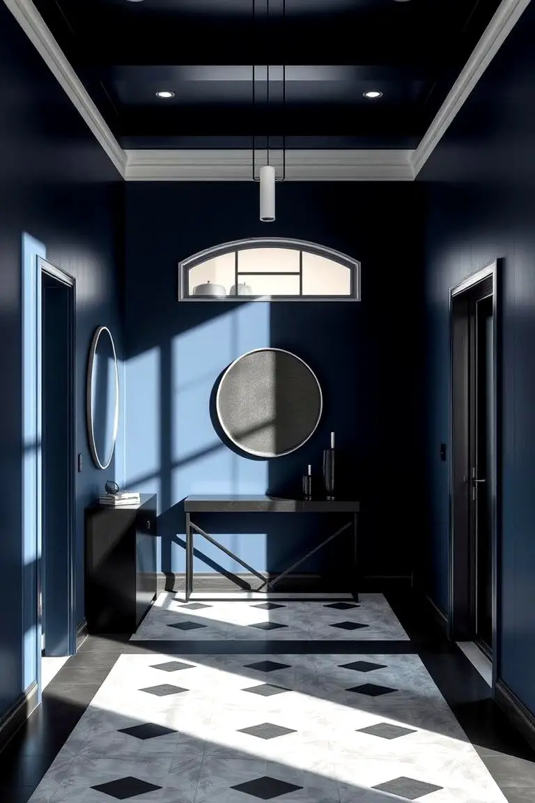 Navy Blue and Bold Black Contrast
