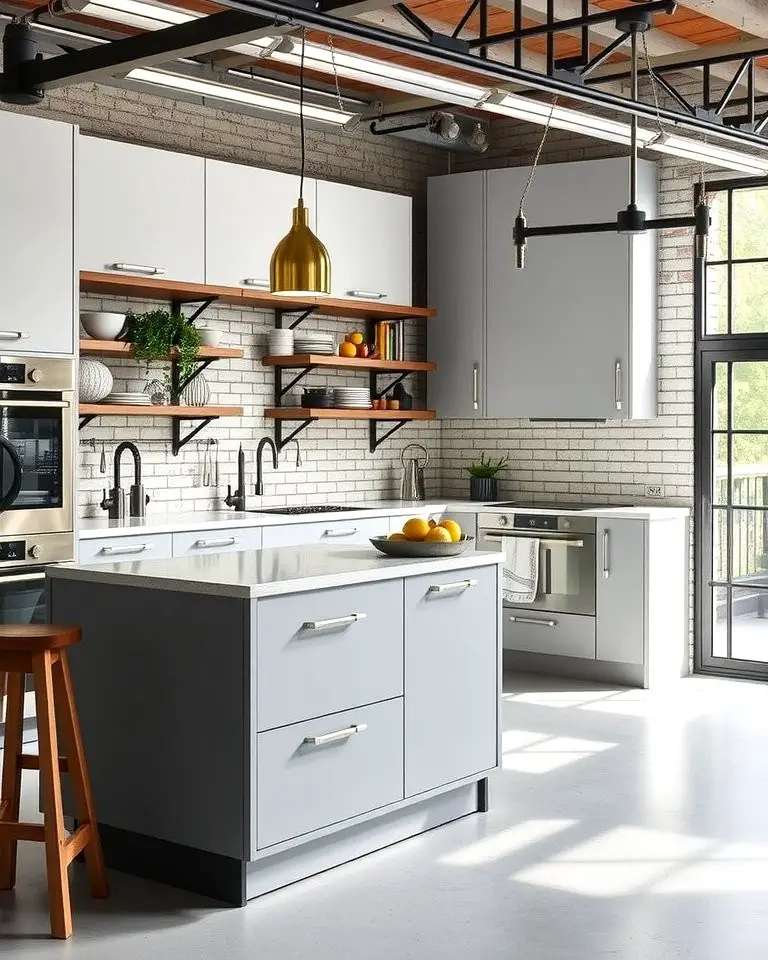 Industrial Chic with Metallic Accents