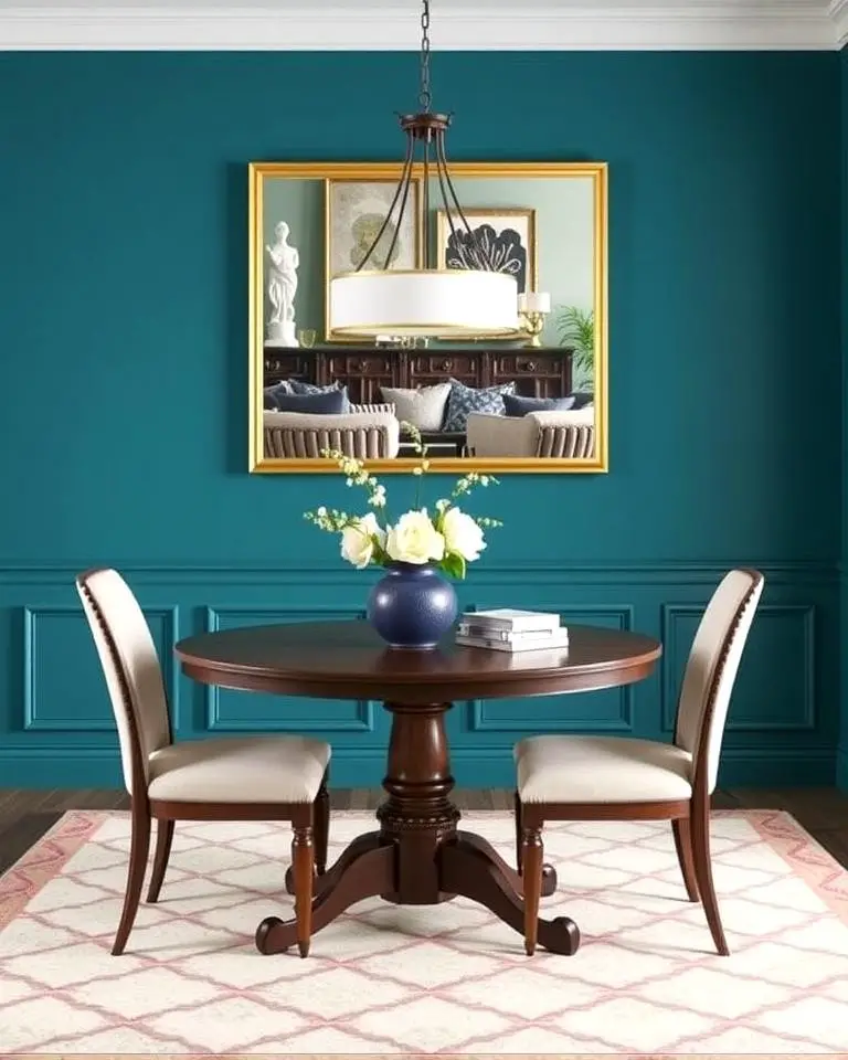 Teal Wainscoting for Classic Charm