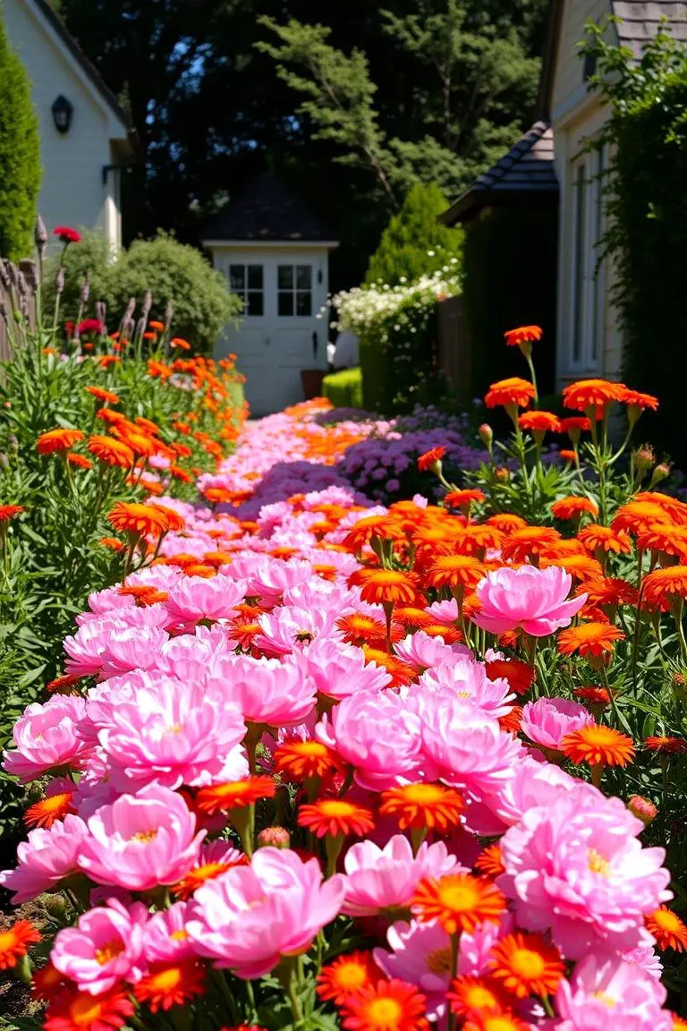 Vibrant Flower Border Path
