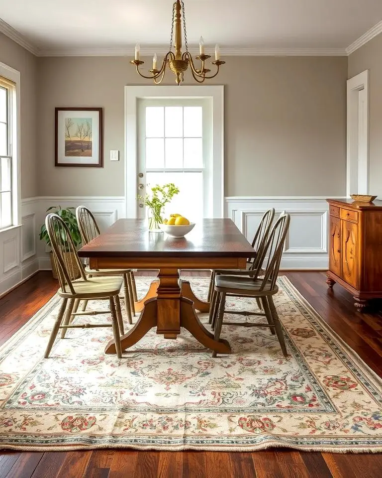 Worn Rugs to Anchor the Space