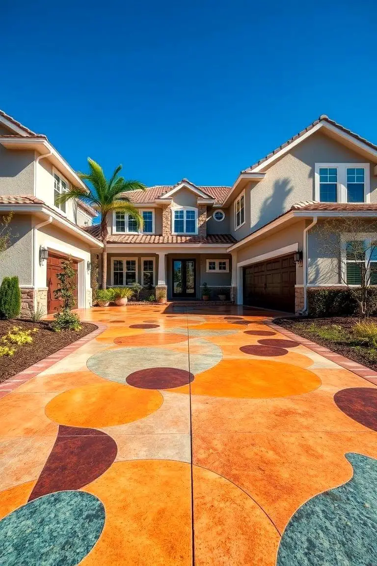Artistic Concrete Driveway