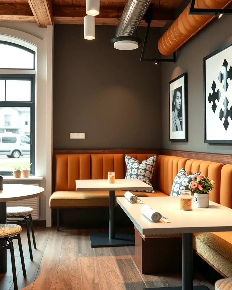 Integrated Dining Benches