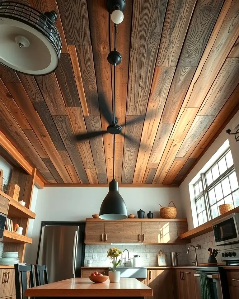 Reclaimed Barnwood Ceiling for Vintage Charm