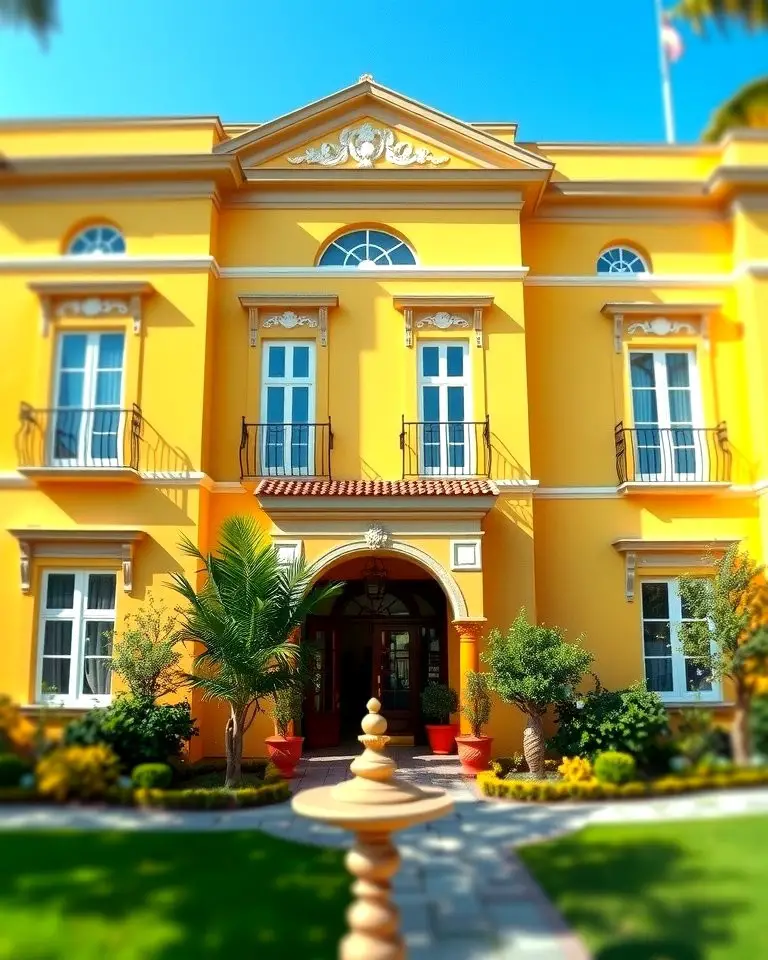 Two-Toned Yellow Facade