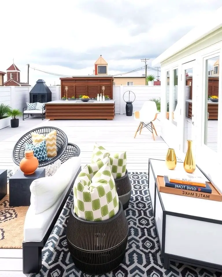 White Deck with a Modern Twist