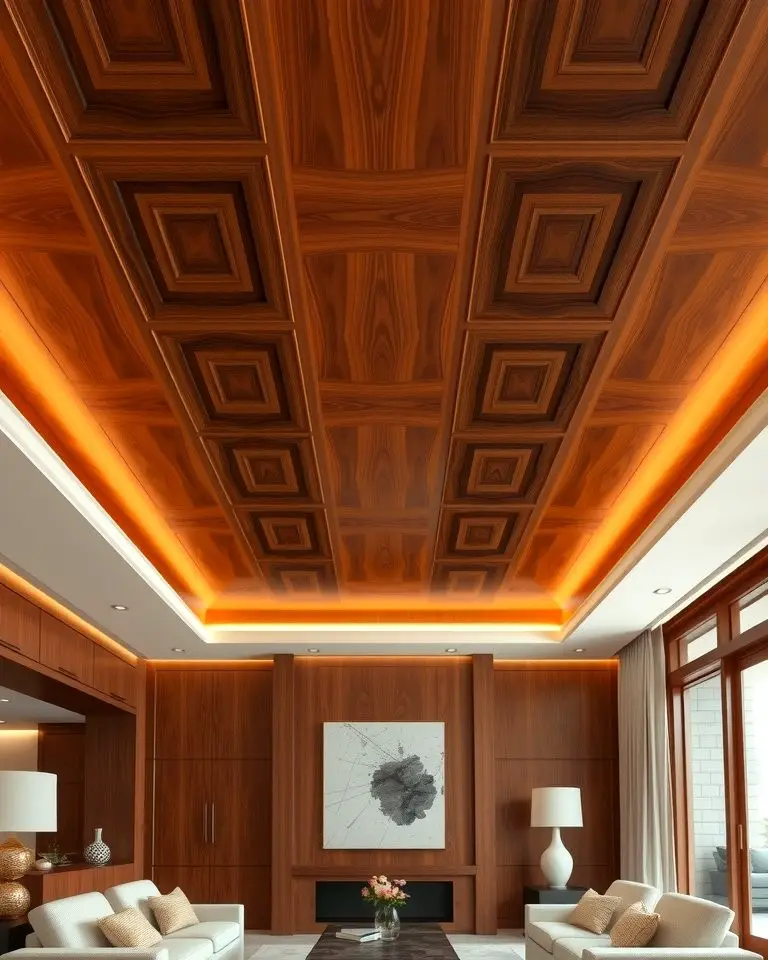 Walnut Wood Ceilings for Rich Warmth