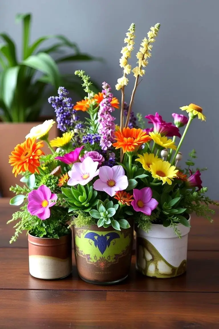 Eco-Friendly Potted Blooms