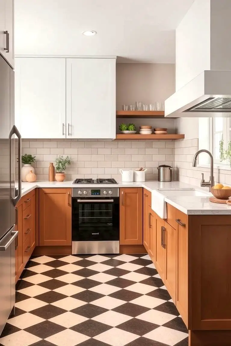 Bold Patterned Floors with Soft Touches