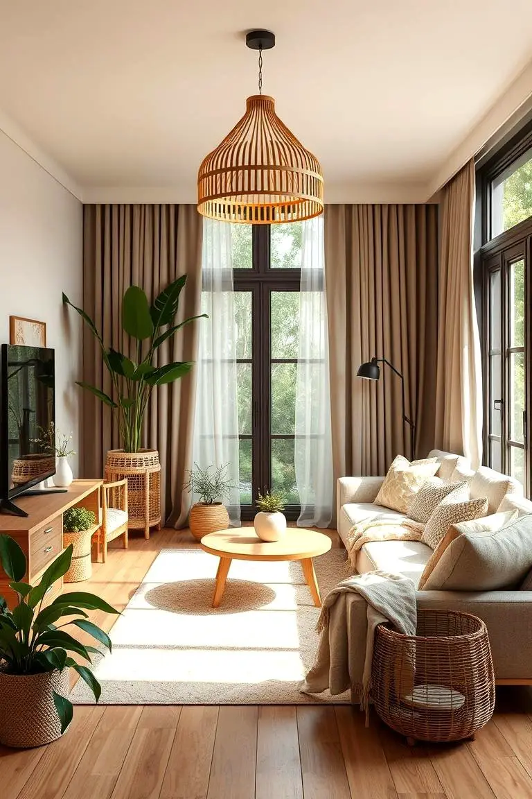 Eco-Friendly Bamboo Floor Lamp