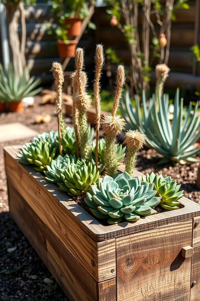 Rustic Wooden Planter Box