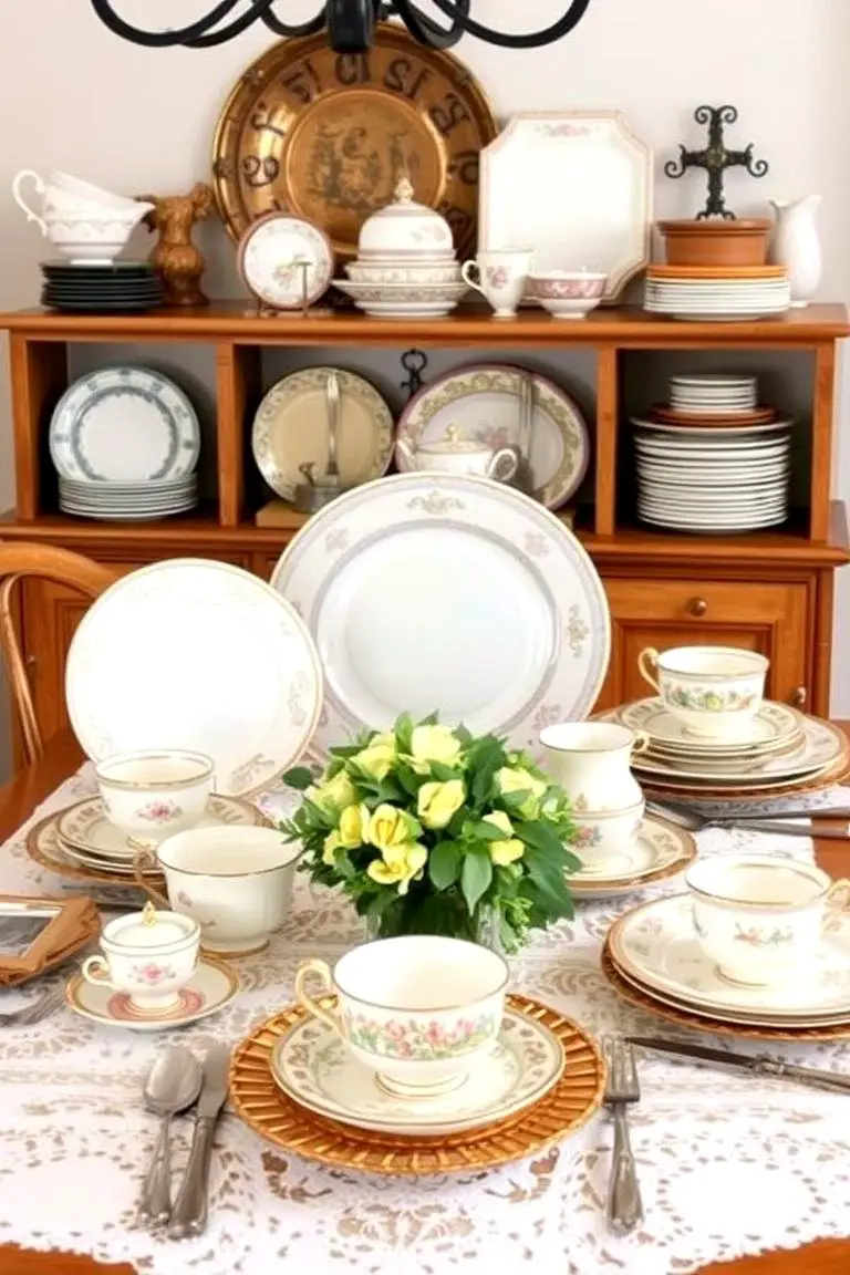 Vintage Tableware Displays