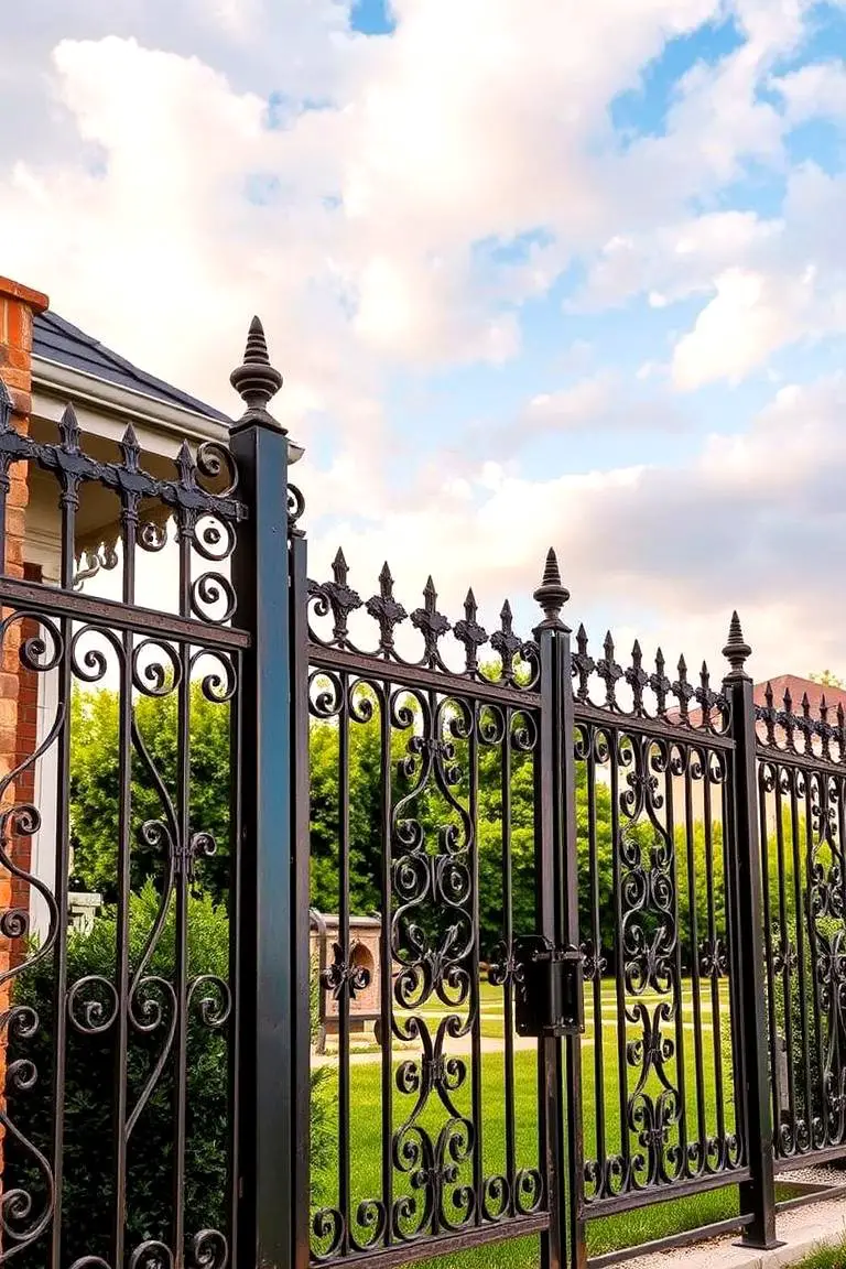 Vintage Metal Grille Fence