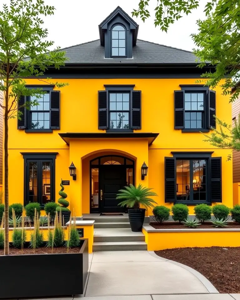Bold Yellow with Black Accents