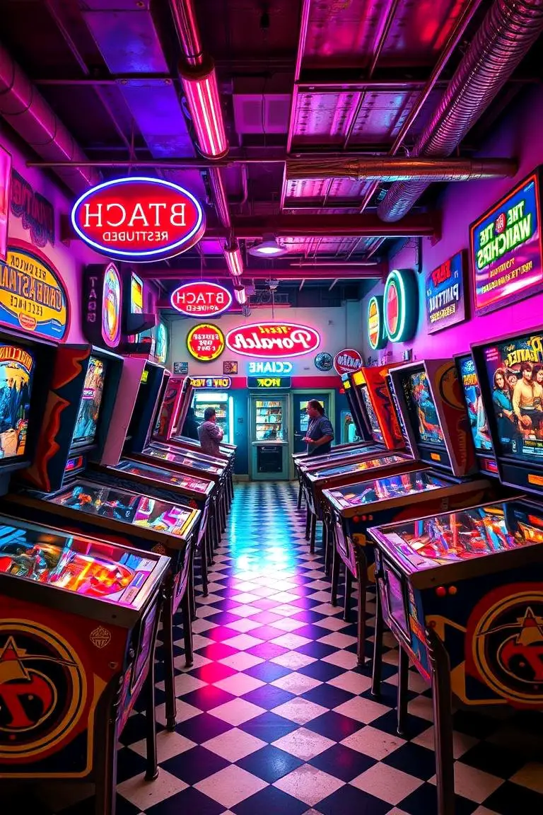Nostalgic Vintage Arcade Room
