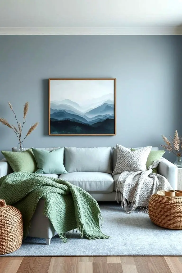 Ice Blue and Moss Green Subtlety