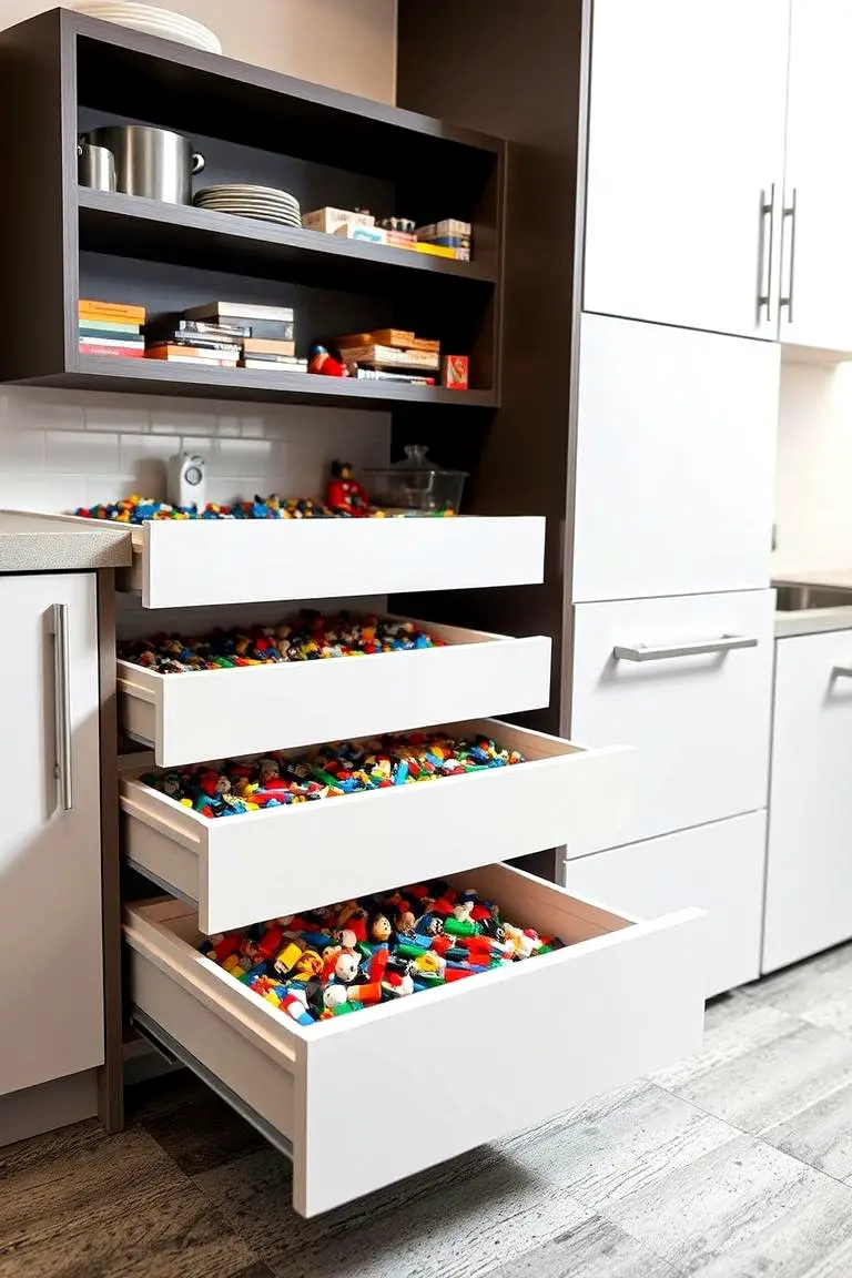 Re-purposed Kitchen Drawers