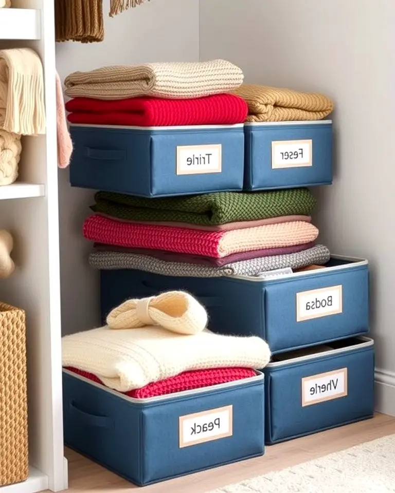 Labeled Fabric Boxes