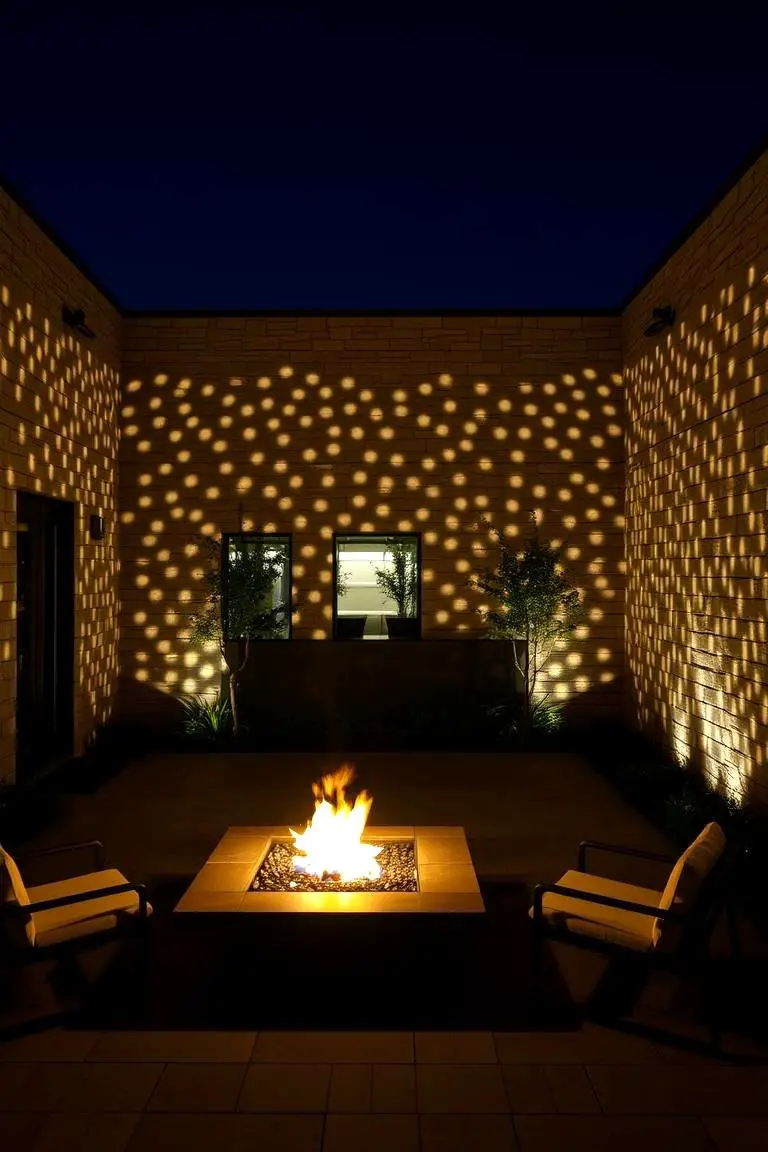 Contemporary Stone Fire Enclosure