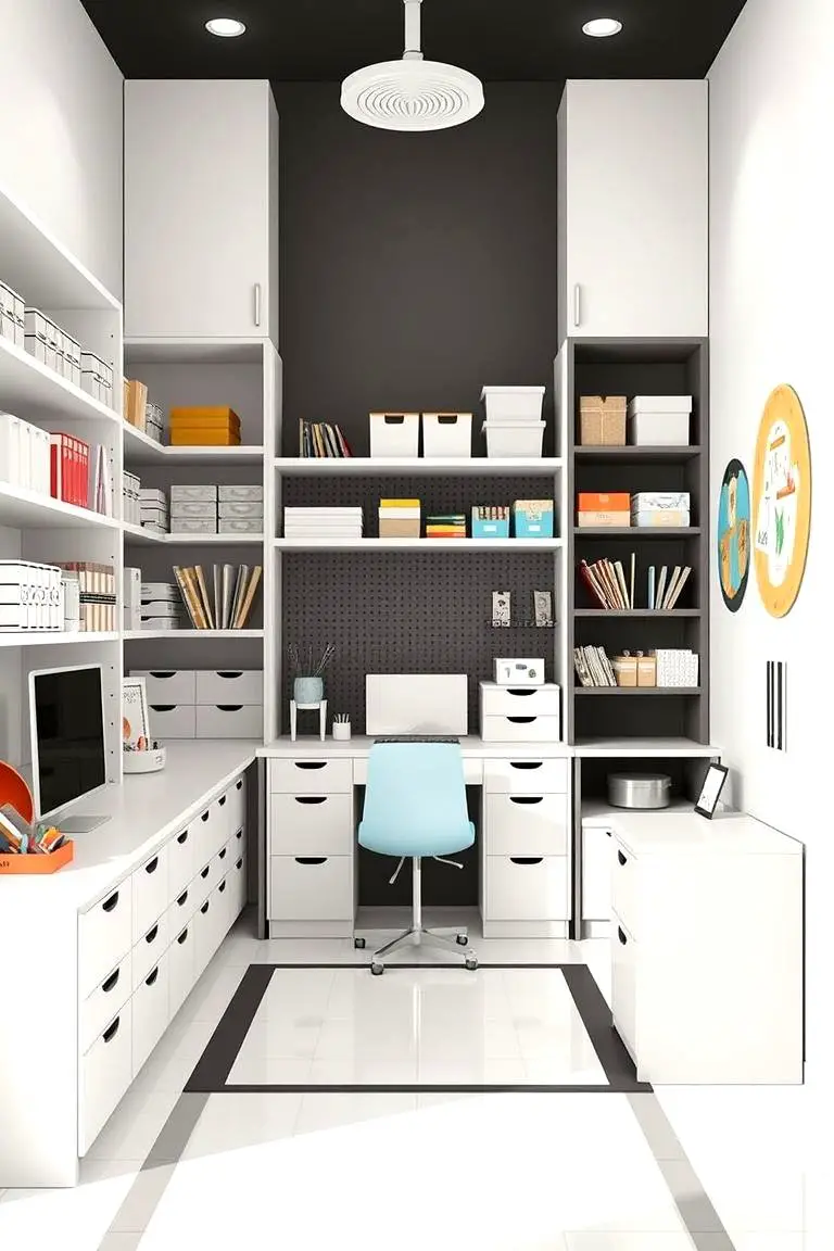 Modern Geometric Craft Room