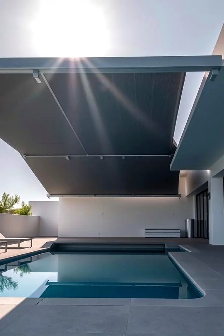 Shade Structures with Retractable Roofs