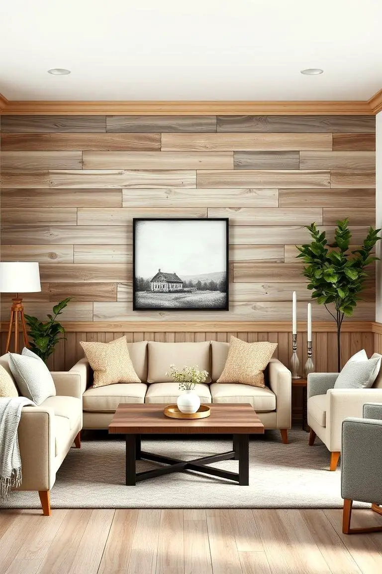 Distressed Wood Wainscoting