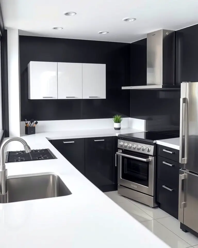Sleek Kitchen Accent Wall