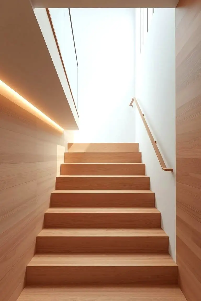 Minimalist Wooden Staircase