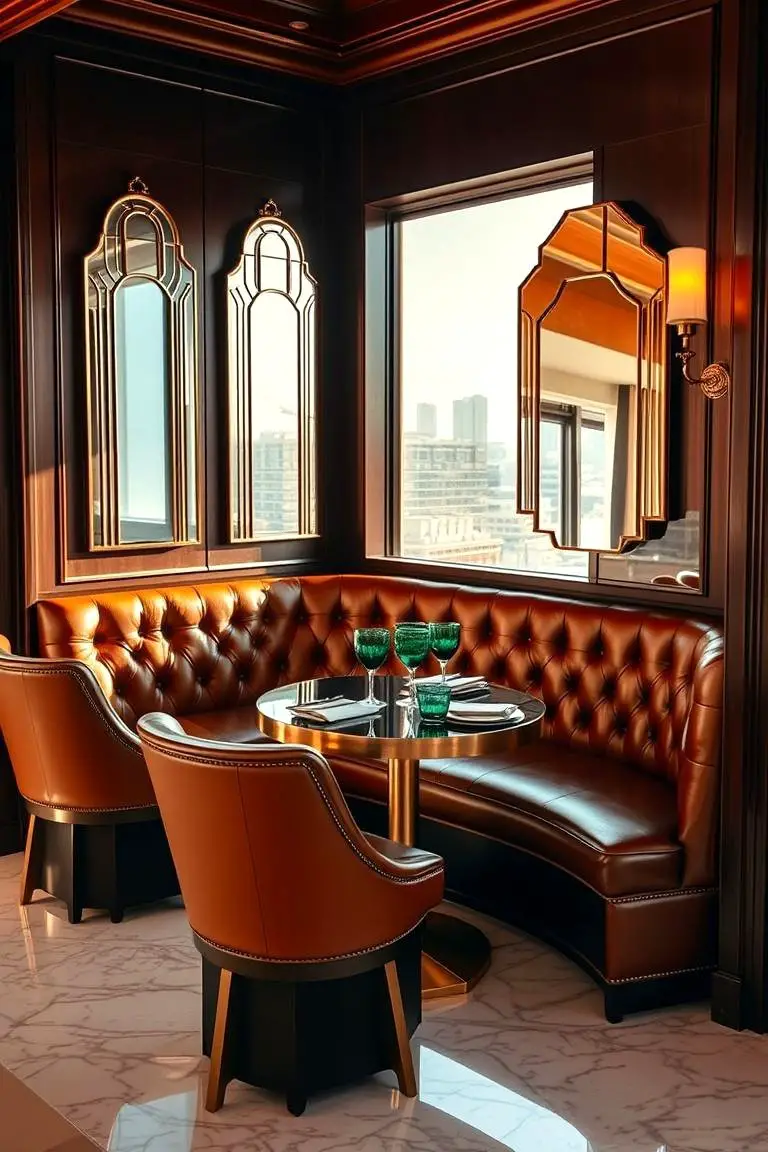 Luxury Leather Breakfast Nook