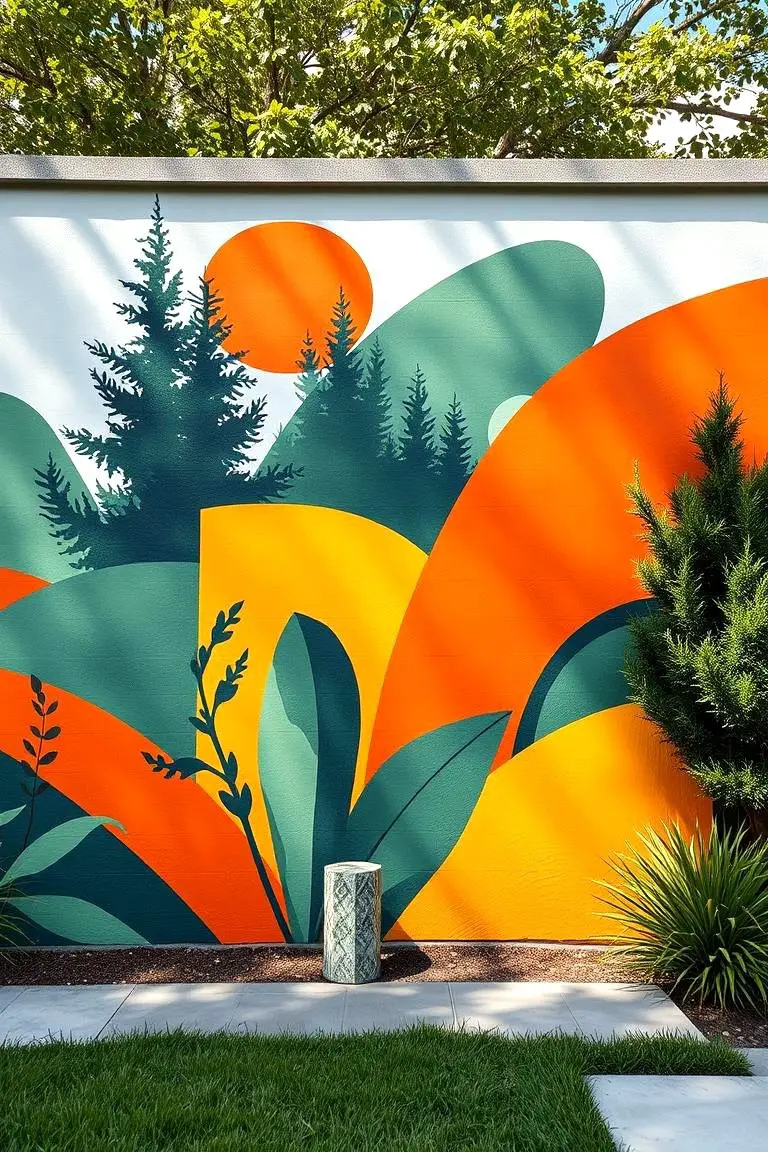 Abstract Nature Art Mural