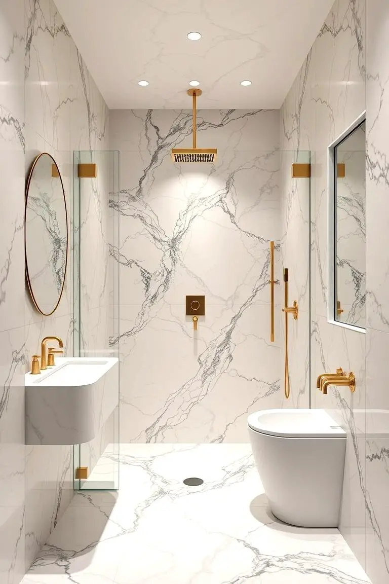 Opulent Marble Shower Retreat