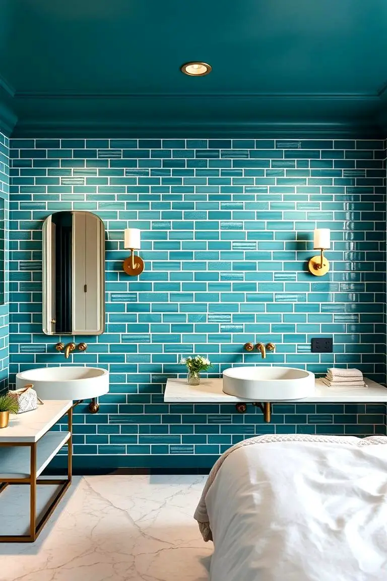 Trendy Blue Tile Details